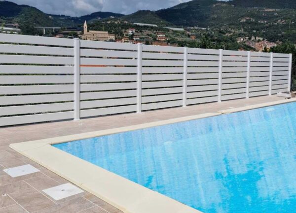 Recinzione Giardino PVC Bianco Modello VEDO NON VEDO