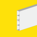 Doga PVC Bianco Sezione 160x28mm Rettangolare