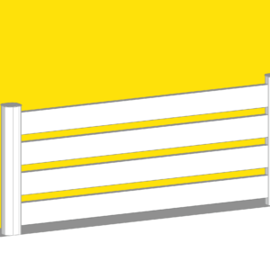 Pannello Recinzione PVC Bianco VEDO NON VEDO 4cm Altezza 66cm
