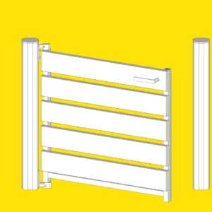 Cancello Pedonale Bianco su Misura in telaio Alluminio e PVC