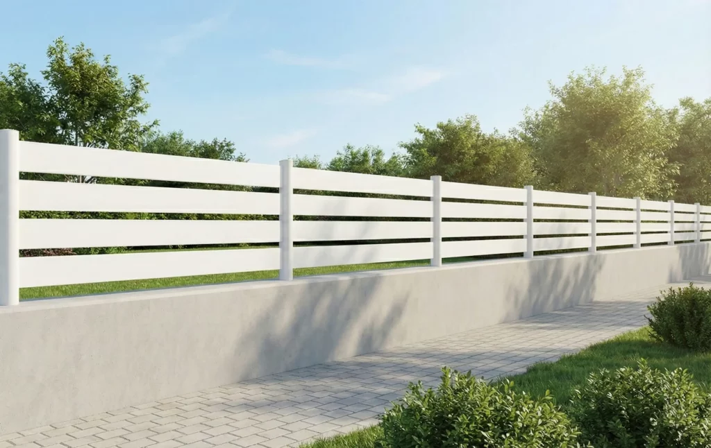 recinzione giardino in alluminio bianco sopra muretto 70cm vedo non vedo perché scegleire recintop