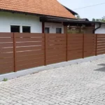 recinzione giardino modulare in alluminio frangivista modello vedo non vedo colore marrone